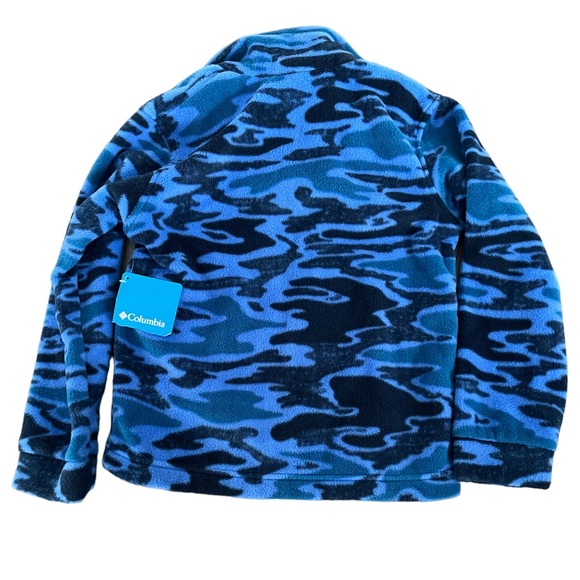 Youth Boys Columbia Fleece Sweater Blue Camouflage size XXS (4/5) - Picture 2 of 6